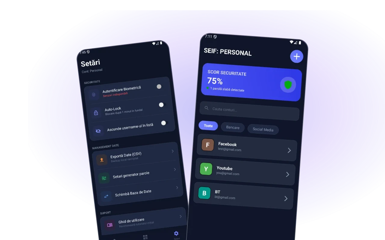 SeifPro - manager de parole offline pentru Android
